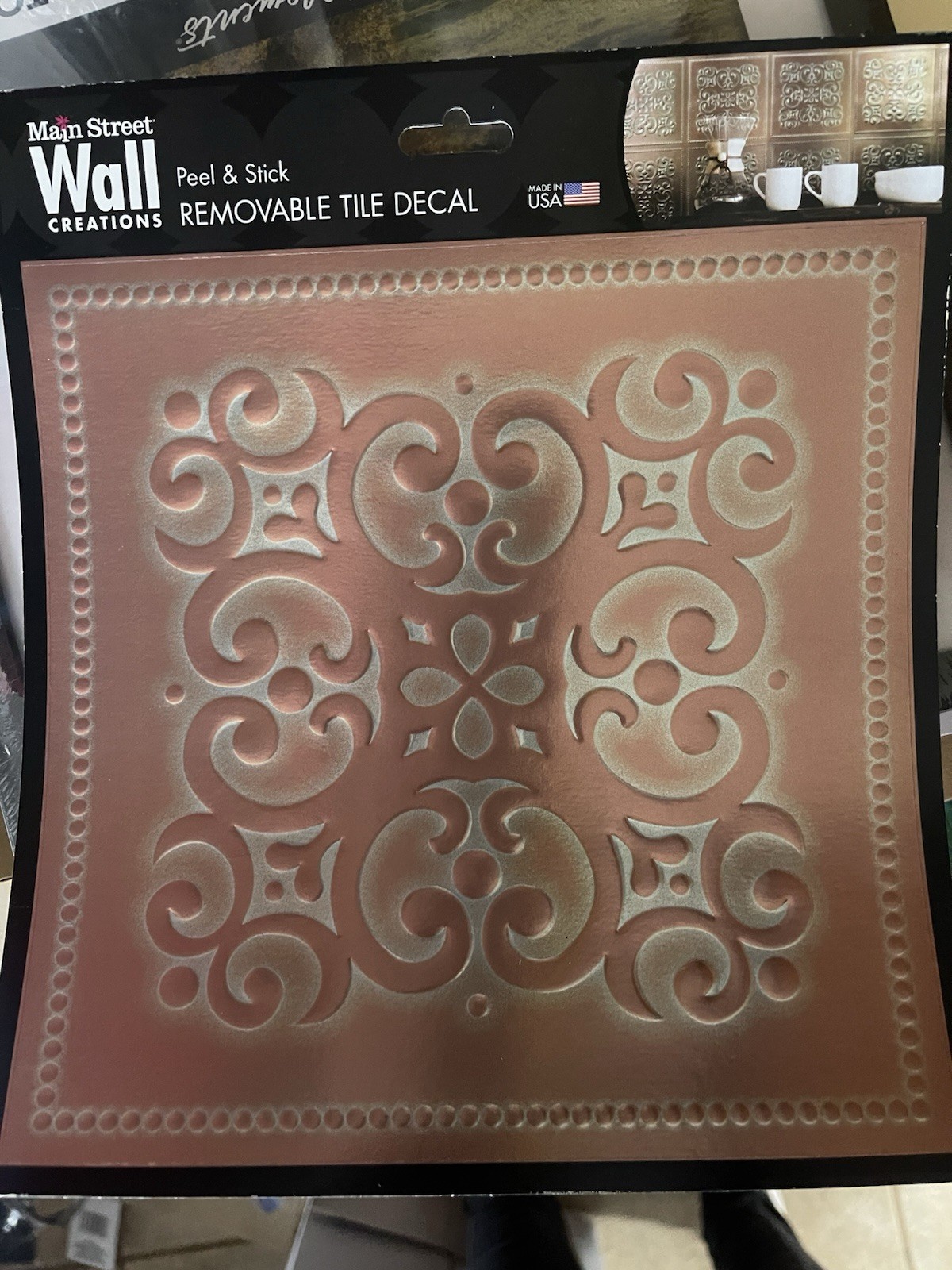 New Main Street-Wall Decals-Lot Of 6- Antique COPPER Metallic-Peel & Stick-NEW