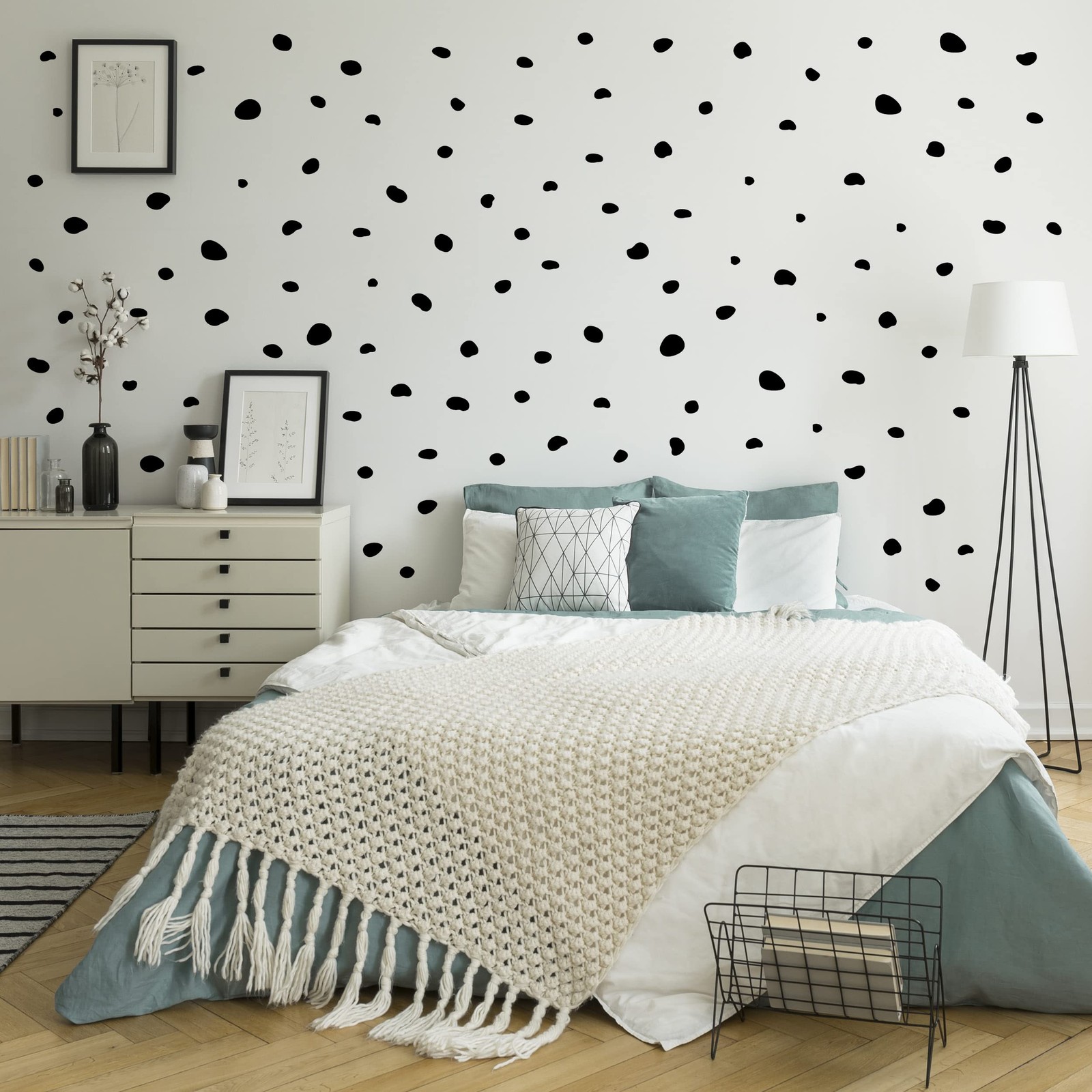 WALL PALZ Black Dots Wall Decals 216 Count