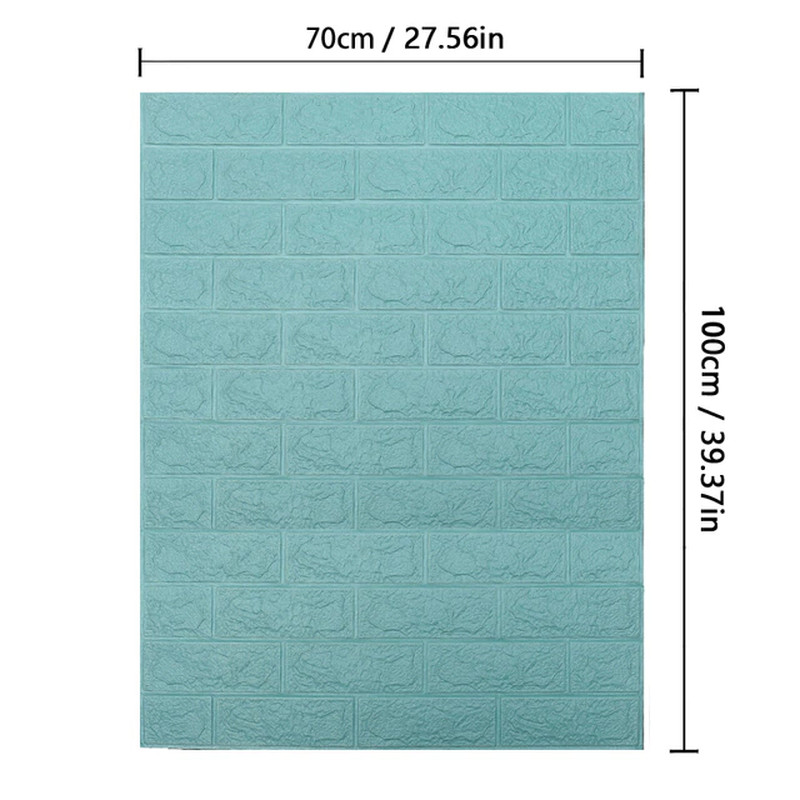 70Cm*10M 3D Brick Pattern Wall Sticker Self-Adhesive Panel Waterproof