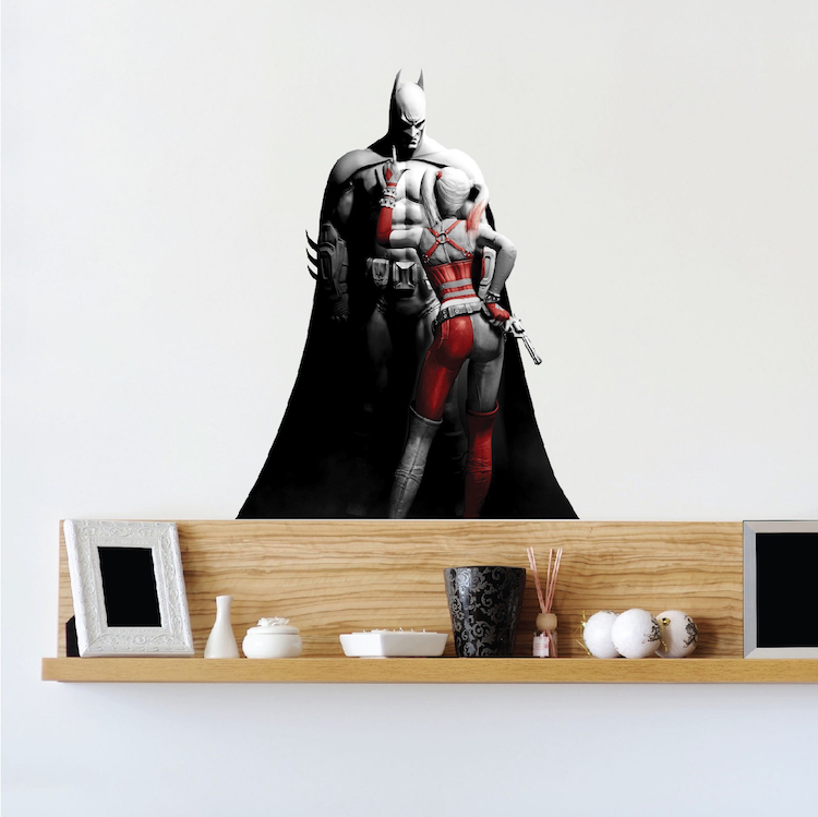 Batman and Harley Quinn Wall Decal Mural Arkham Knight Batman Wall Mural, s82