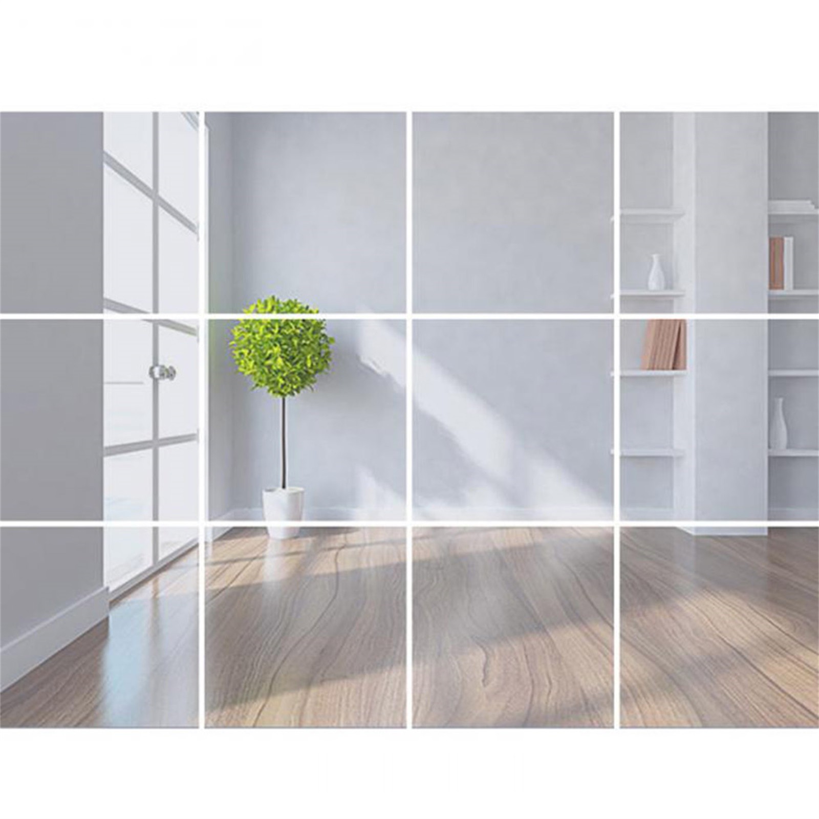 6 Flexible Reflective Mirror Sheets Adhesive Lightweight Bathroom Excellent