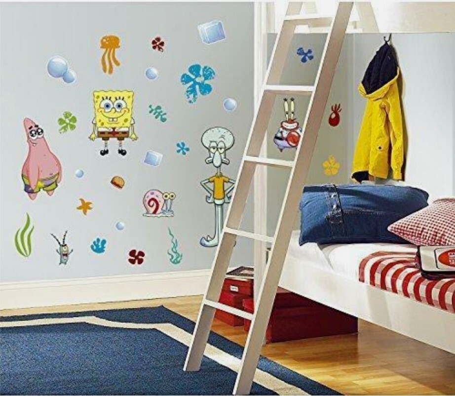 RoomMates RMK1380SCS Spongebob Squarepants Peel and Stick Wall Decals