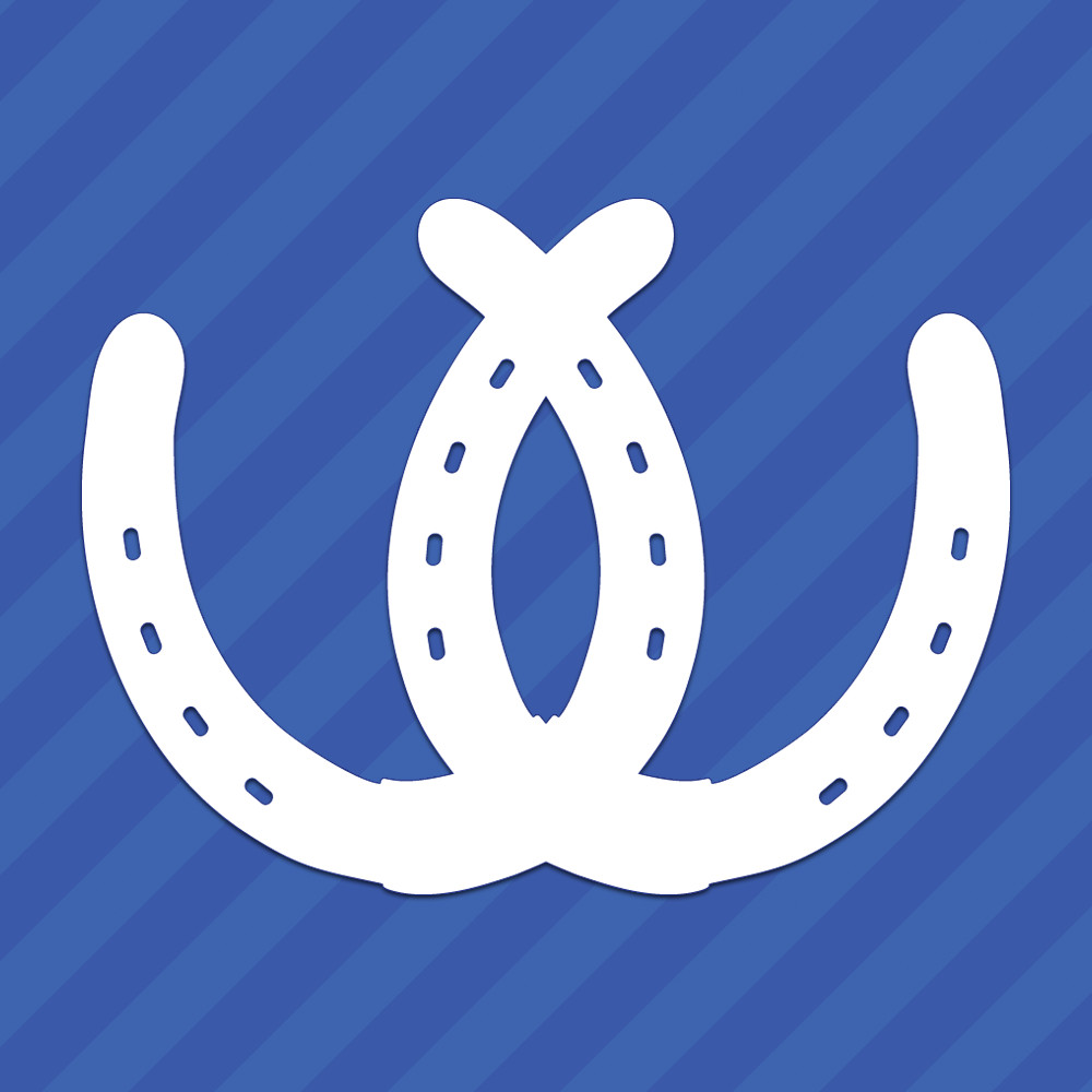 Double Horseshoes Vinyl Decal Sticker