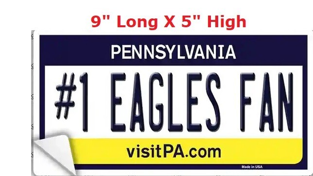 Eagles Fan 3X6 Inch Peel & Stick Bumper Sticker