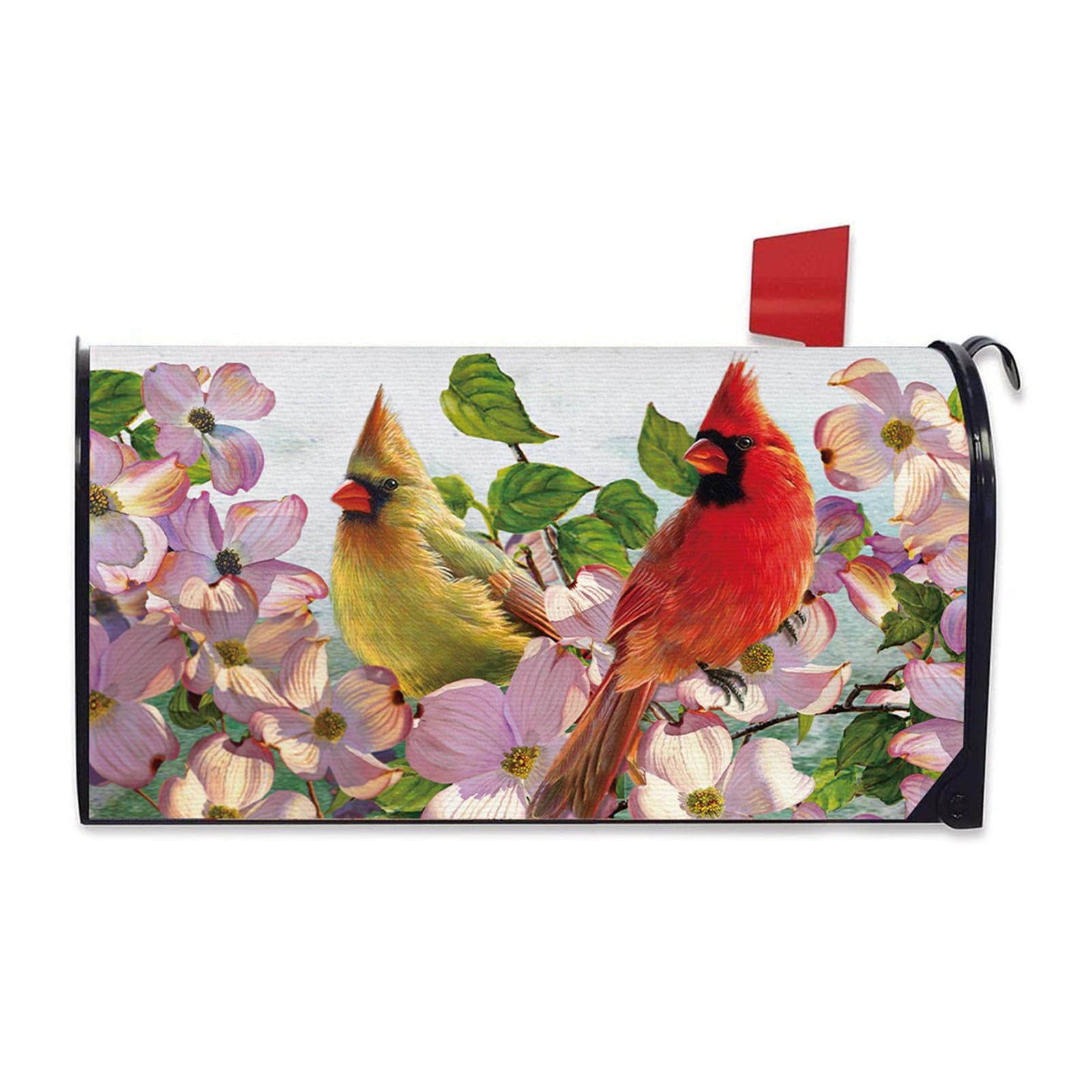 FBCOO Spring Summer Cardinal Mailbox Cover Magnetic Standard Size 20.5" Bird