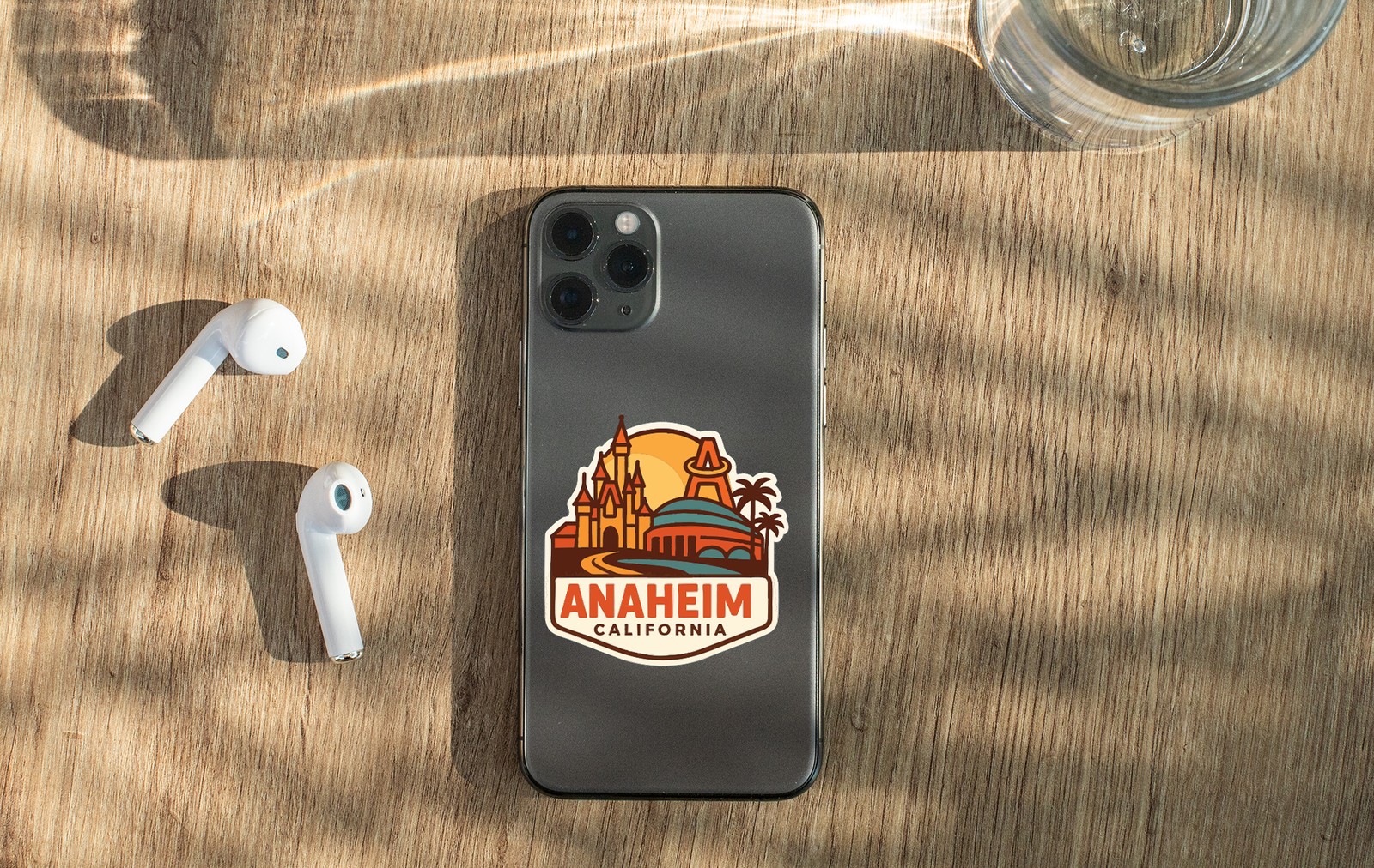 Anaheim California Sticker Decal Vinyl Die-Cut City Skyline Landmark Design
