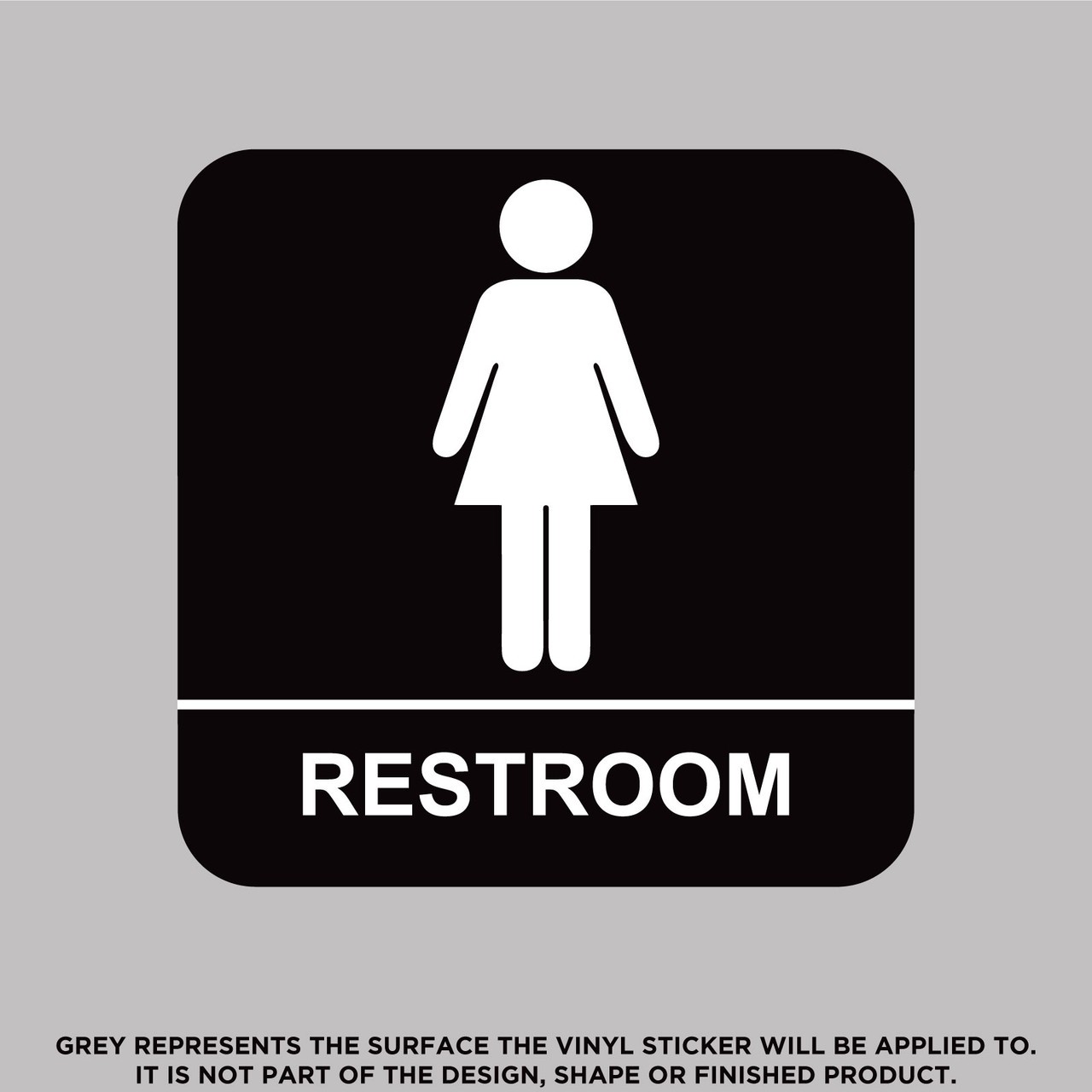 Various Bathroom & Rest Room High Quality Vinyl Sticker Signs & Decals