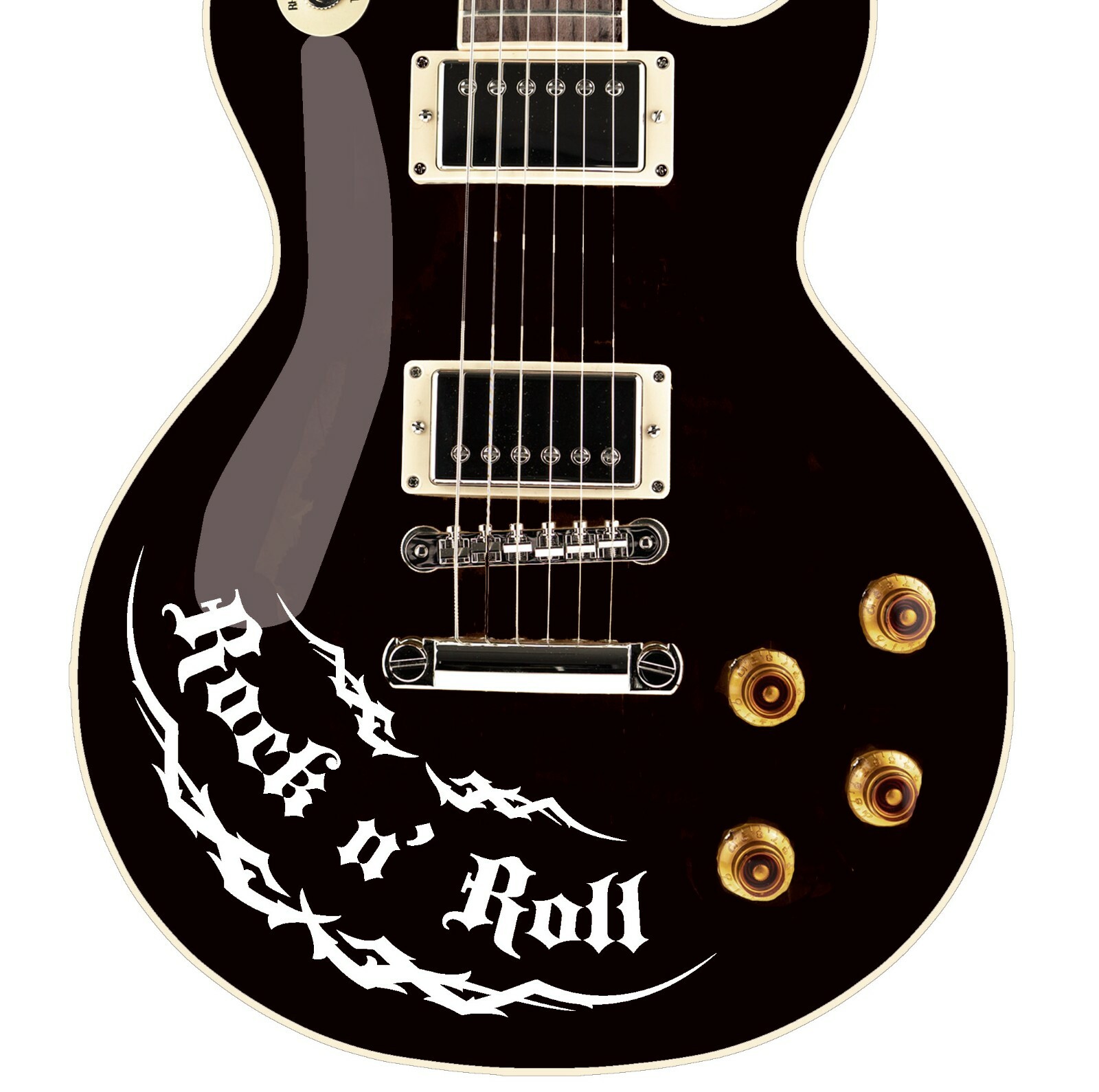 Custom Made Rock n Roll Decal Sticker Fits Guitars & Basses 12 colour options