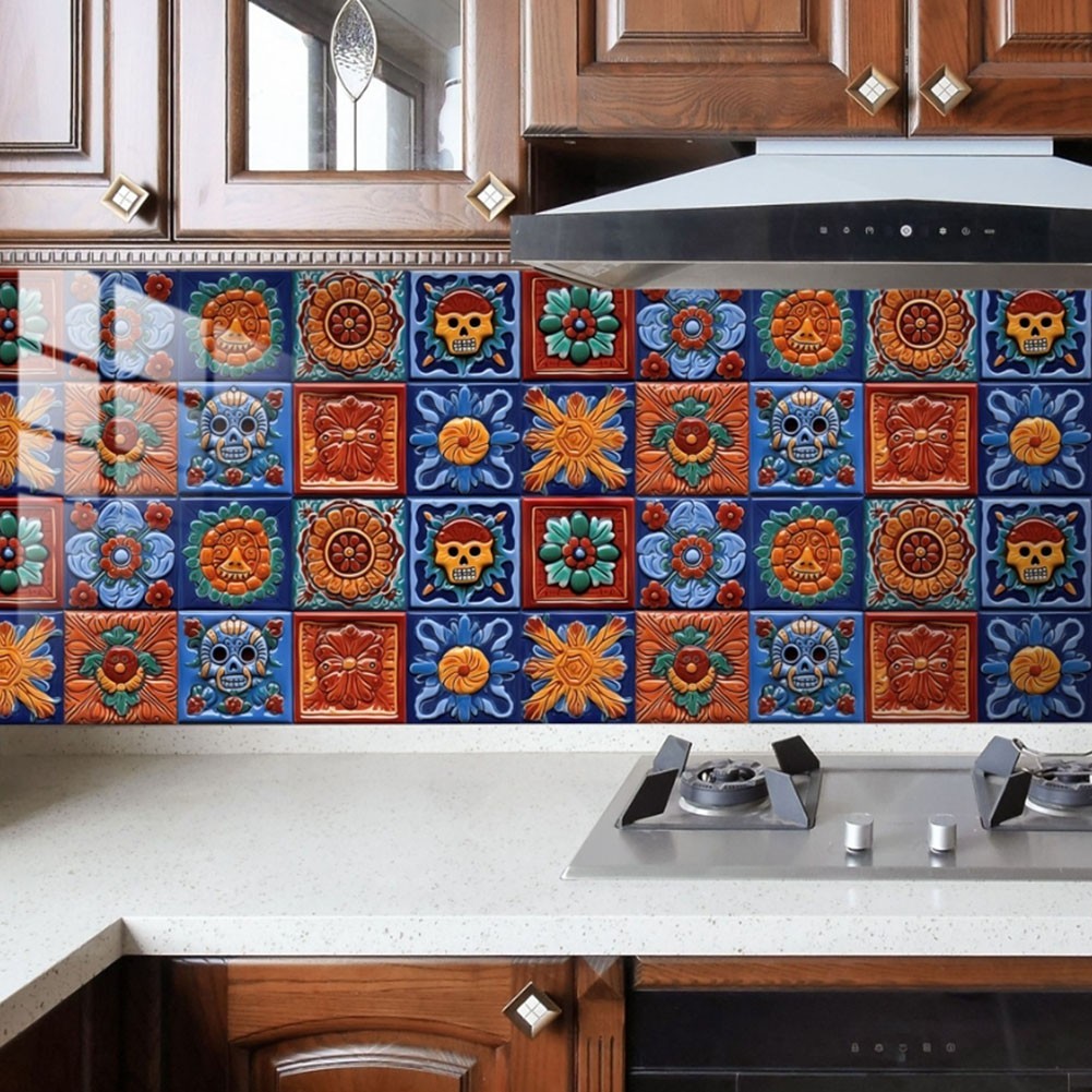 Refresh Your Interior with 20pcs Mexican for TILE Decals for Walls and Furniture