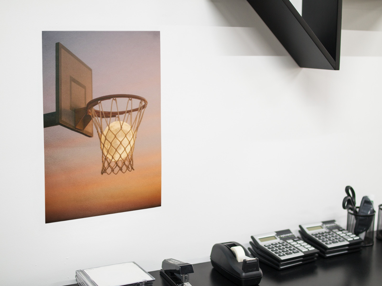 MOON Dunk Basketball Cool Graphic Wall Vinyl Decal Poster (Removable Adhesive)