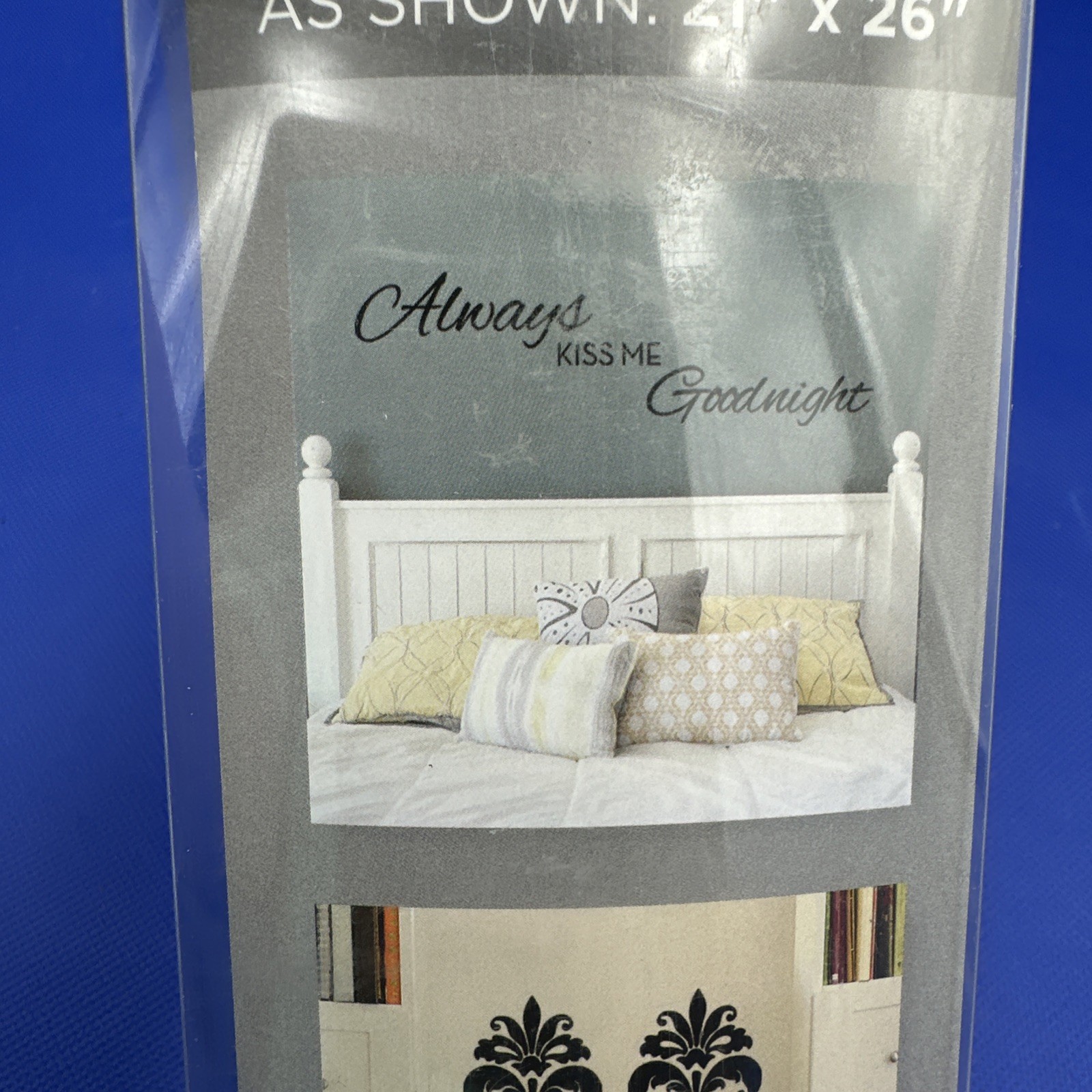 ALWAYS KISS ME GOODNIGHT Love Vinyl Wall Decal Quote Decor Words Lettering Sign