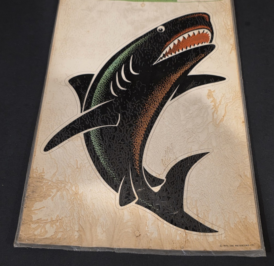 1975 SPORT STIK Original SHARK Vinyl Sticker-Decal-UNUSED-Great Display-NOS