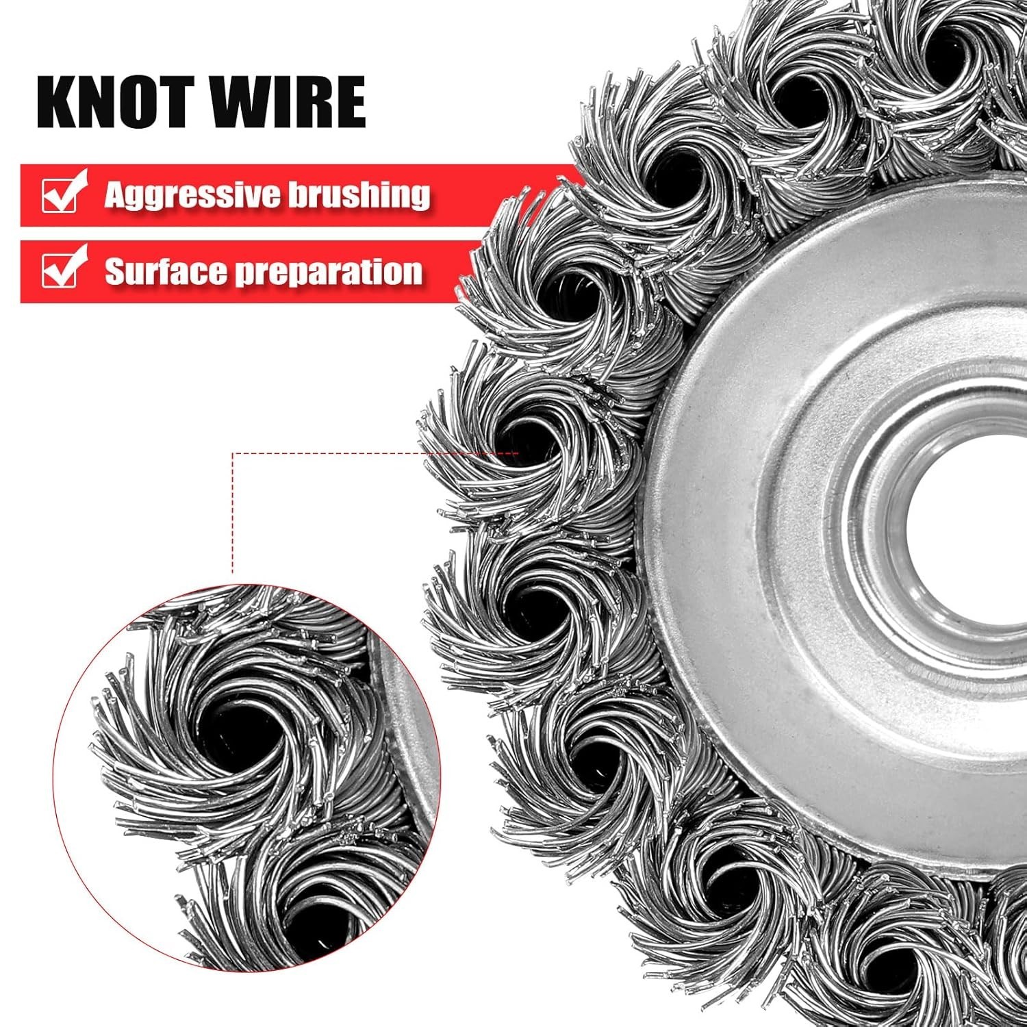 12 Pack Wire Wheel Brush for Angle Grinder, 6pcs 4” red