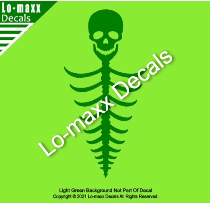 Skull And Ribs Triangle Original Custom Art High Quality Die Cut Vinyl Decal