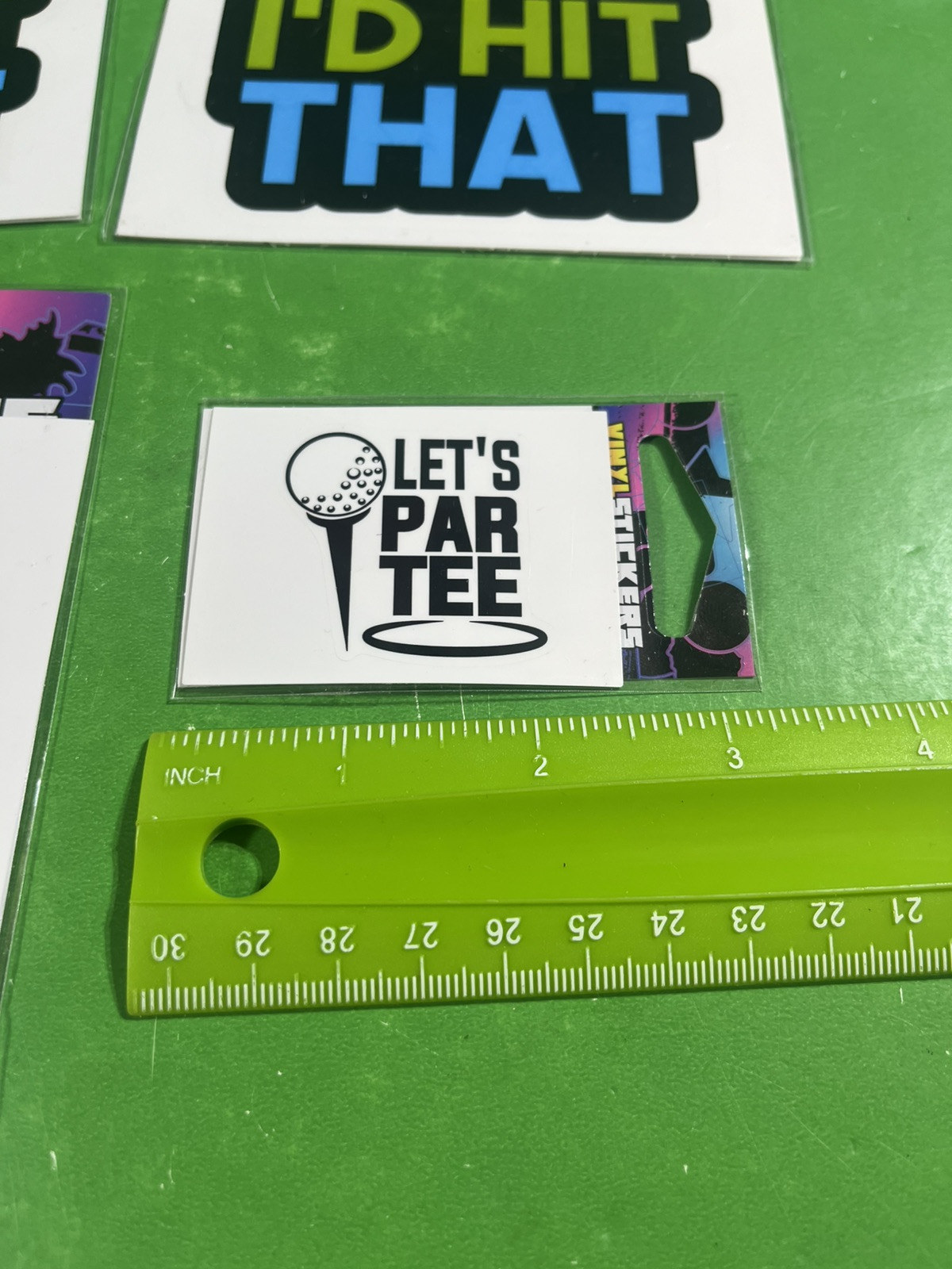 I'D HIT THAT Golf Vinyl Sticker 4.25in x 4in Lot Of 3 Plus Small Sticker Bonus