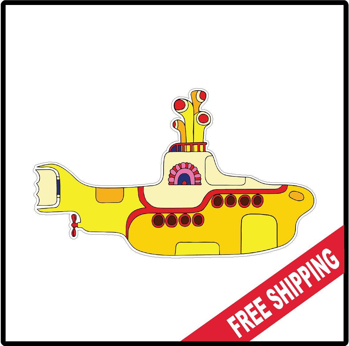 The Beatles Yellow Submarine logo Decal Sticker Rock and Roll Window Car Wall