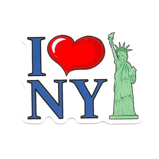I Love NY Vinyl Sticker Statue of Liberty New York City Travel Souvenir Die Cut