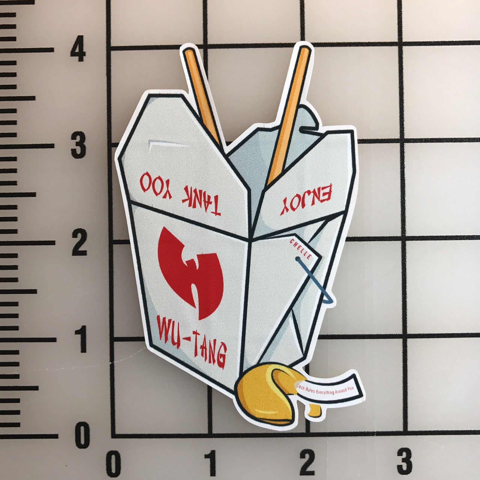 Wu Tang Clan Chinese Takeout Box 4" Tall Multi-Color VInyl Decal Sticker – BOGO