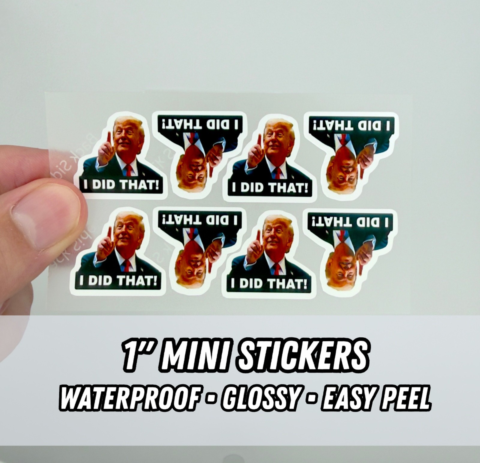 100 pcs Trump I Did That Gas Pump Stickers Anti Trump Waterproof Decals Mini 1"