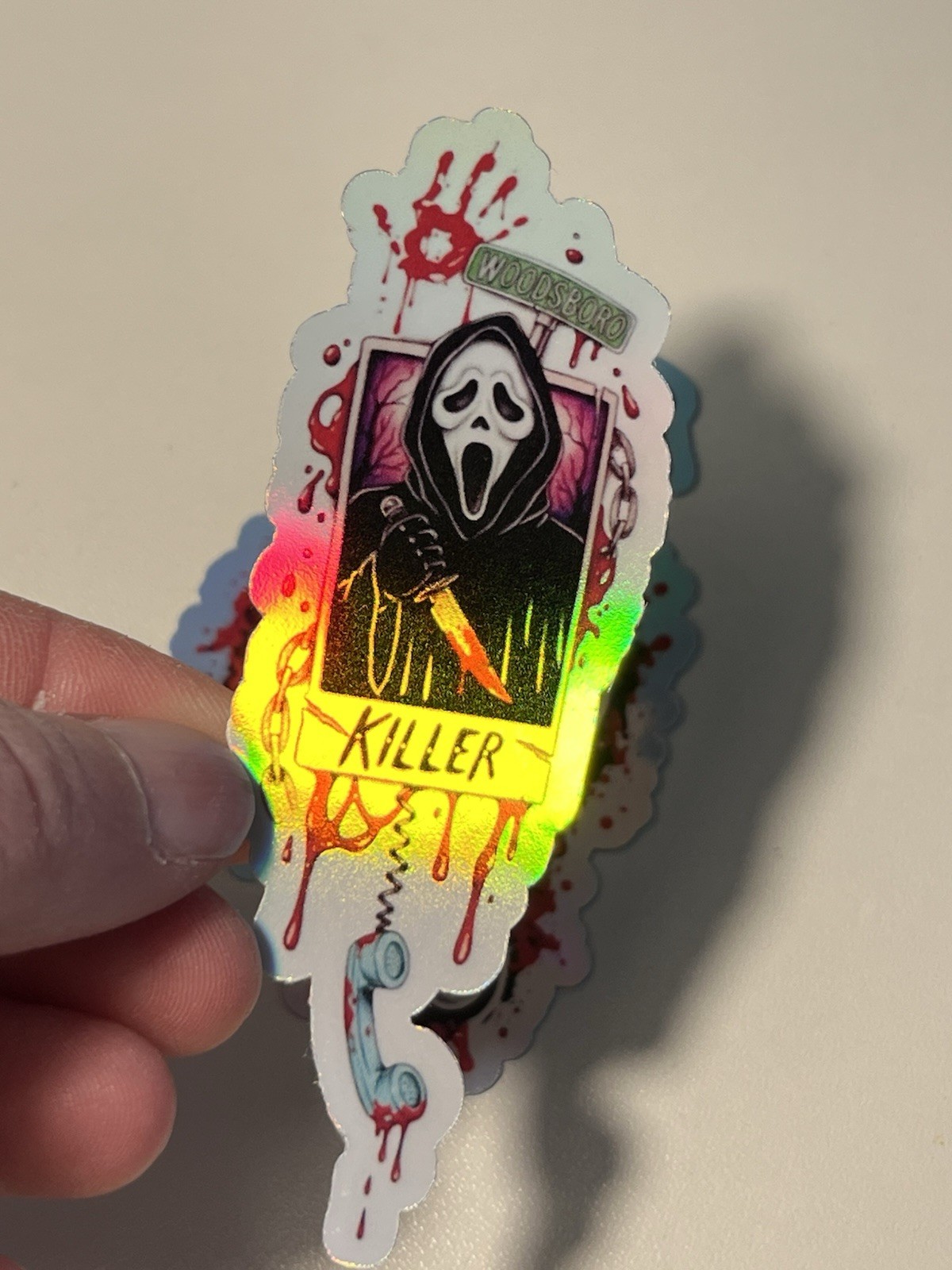 Scream Ghostface Holographic 3 Inch Waterproof Sticker Pack (2)