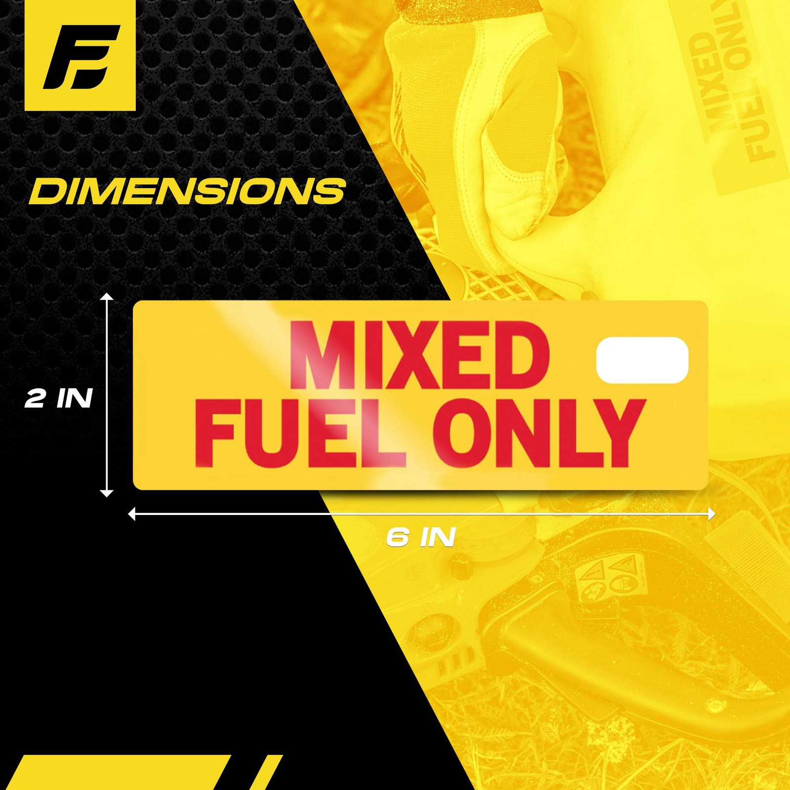 Diesel Only, Gas Only, Mixed Only Sticker – Essential Variety Pack – 2 Label of