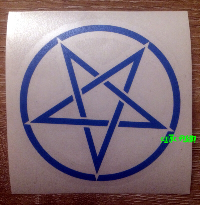 PENTAGRAM DECAL STICKER witchcraft wicca magic majick pentacle