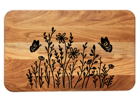 Boho Wildflowers & Butterflies Vinyl Decal Sticker Car Truck Window Wall Art