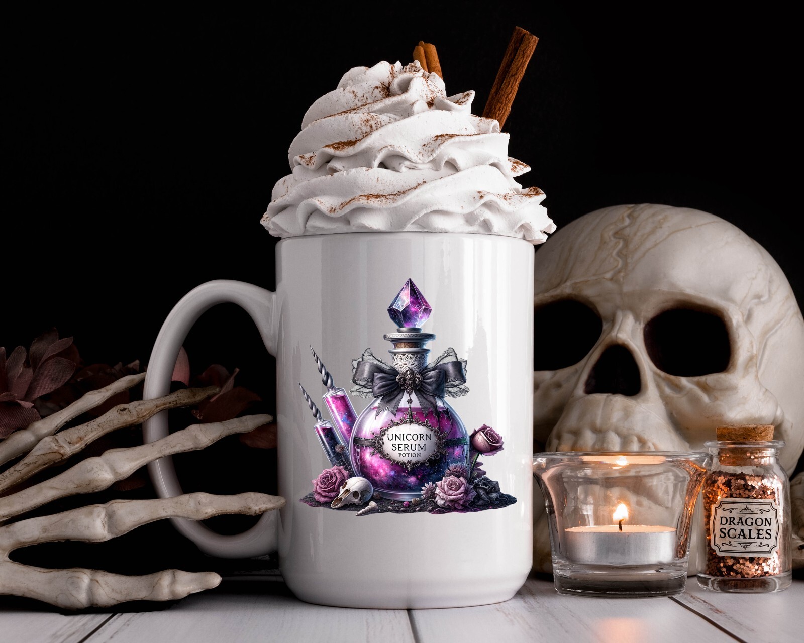 Halloween Unicorn Serum Potion Bottle UV DTF Transparent Sticker / Decal