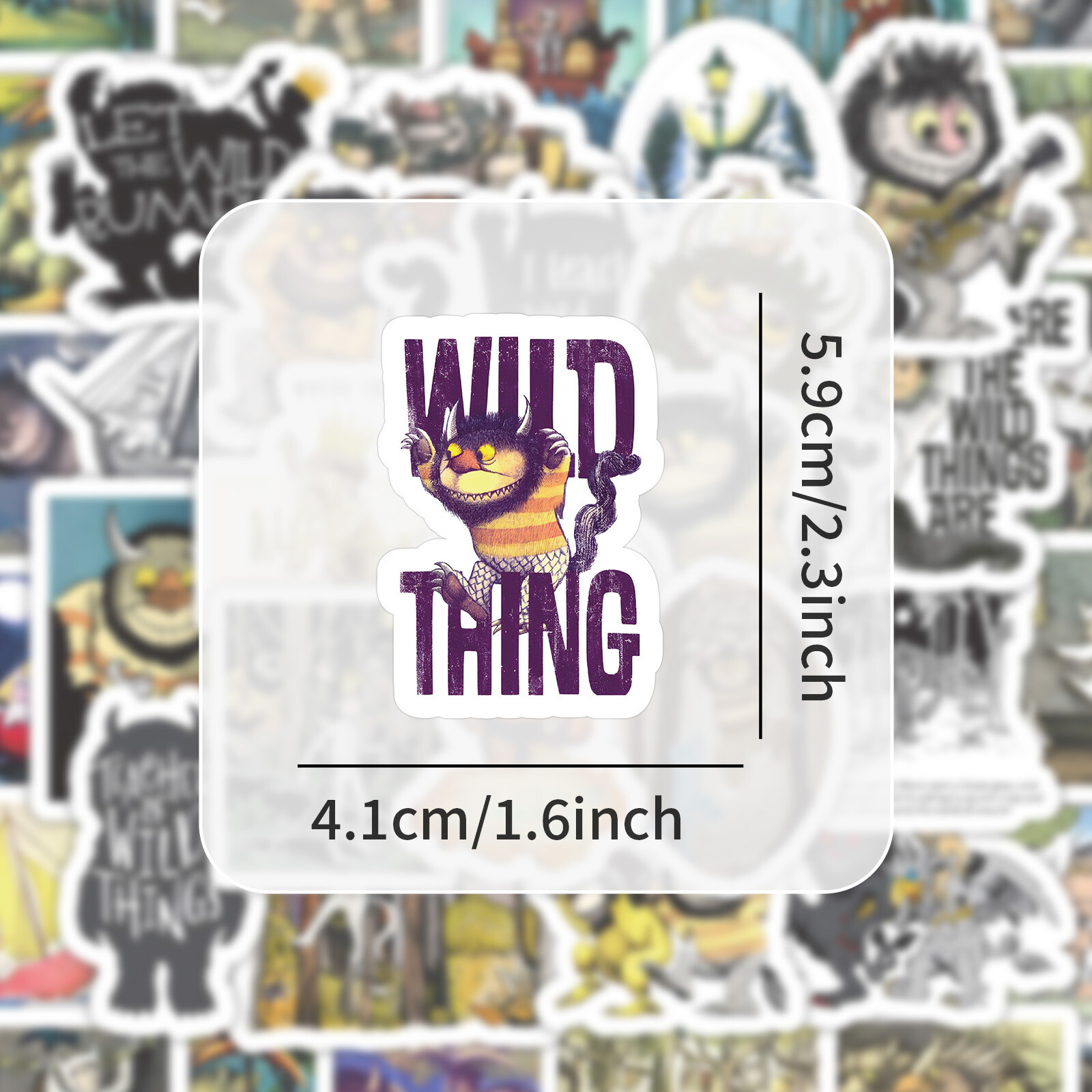 100Pcs Where The Wild Things Are Stickers for Kid Water Bottle Laptop Waterproof