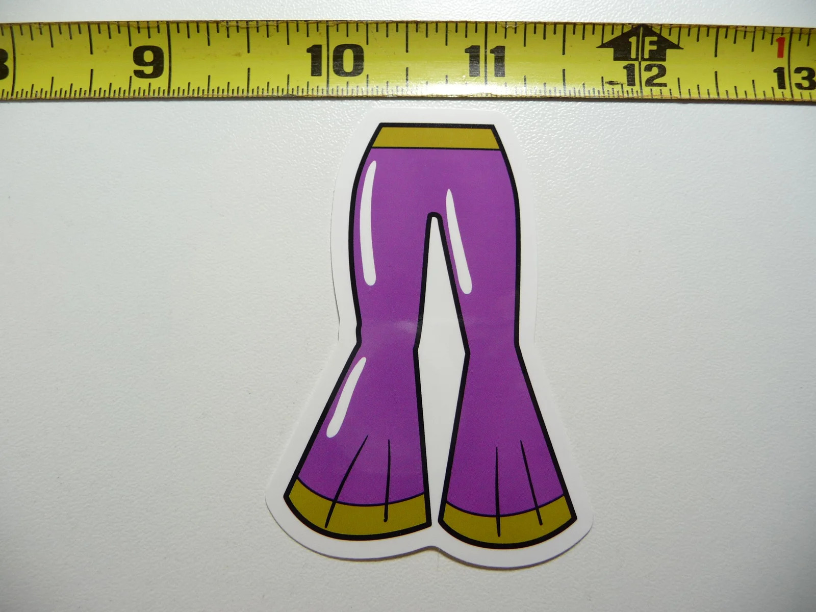 BELL BOTTOM PANTS 60S 70S SMALL STICKER DECAL RETRO 1960S 1980S FUN