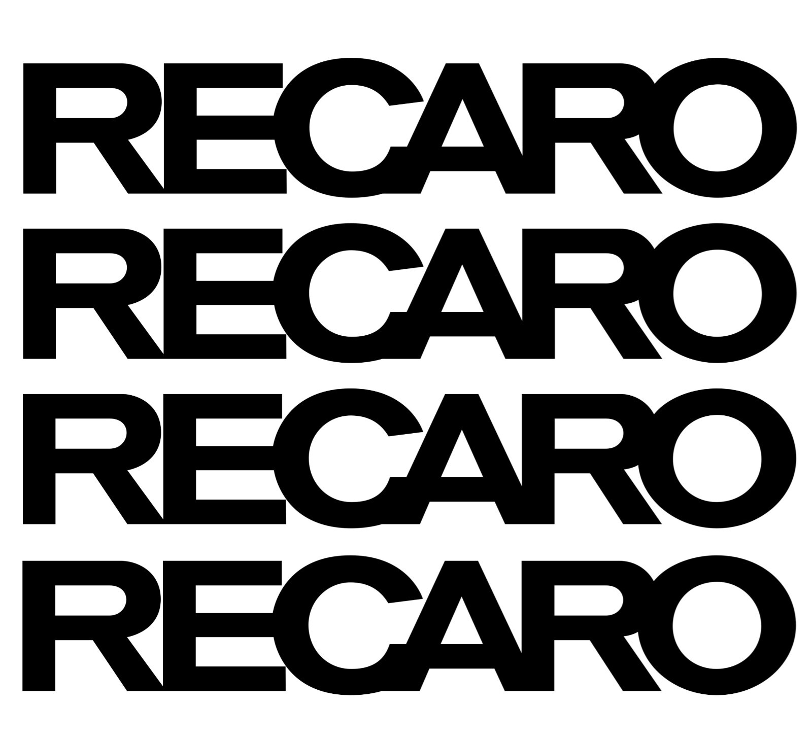 Recaro Decals SPG ASM sr3 sr4 sr6 sr7 Bucket Seat Stickers – ANY SIZE
