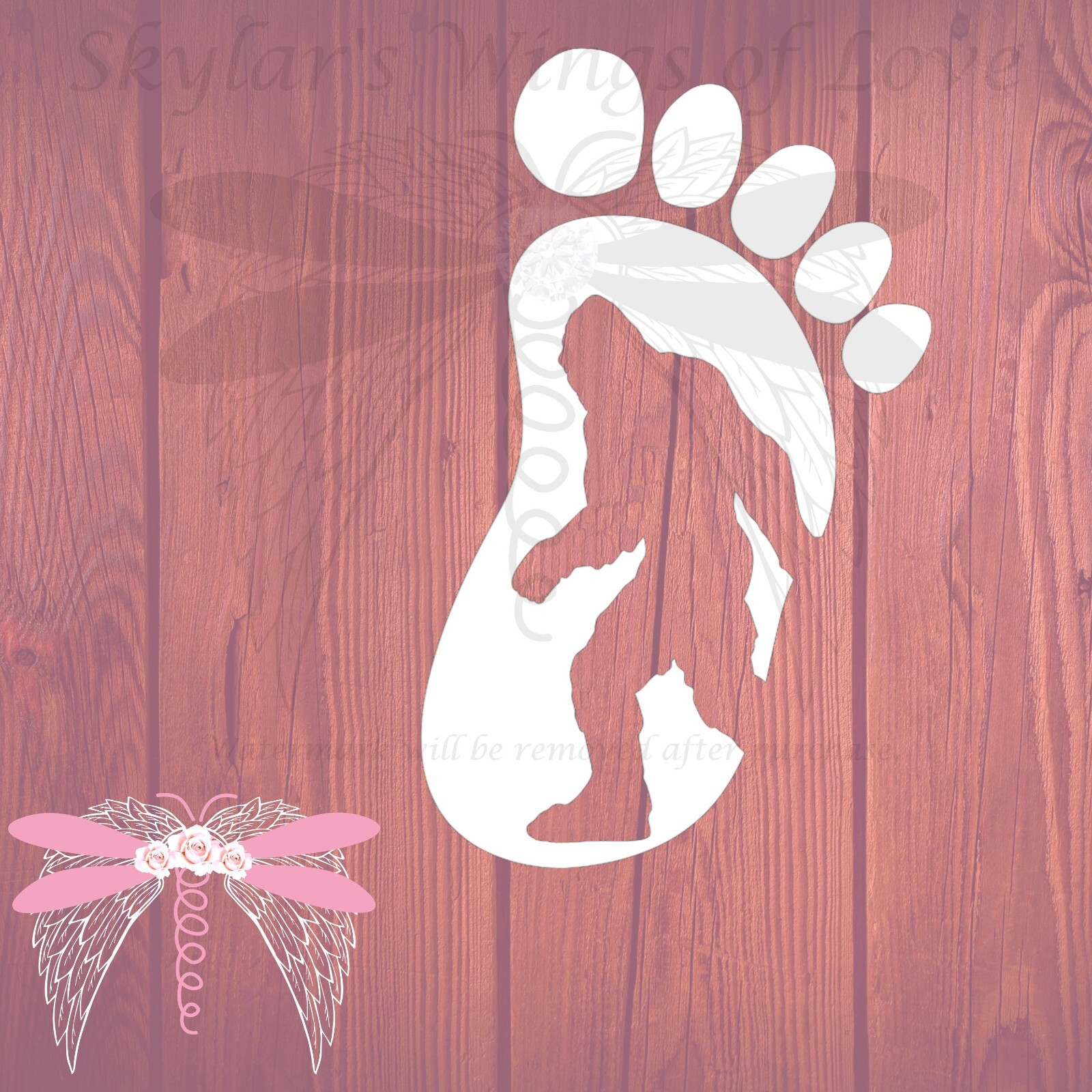 Bigfoot Vinyl Decal – Bigfoot Silhouette Inside of Foot #6