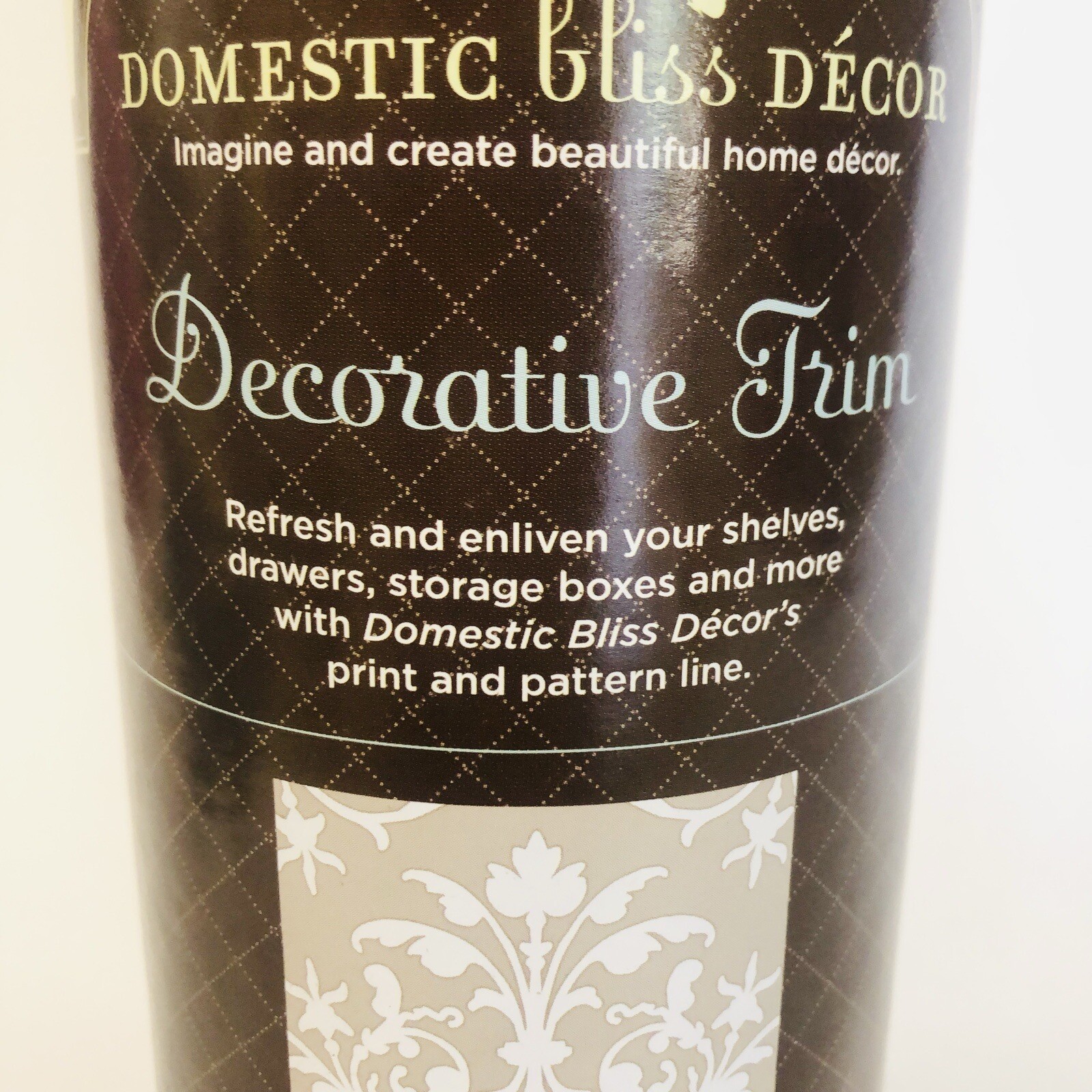 DCWV Decal Wall Art 126-inches by 18-inches Roll White Scrolls, Trim