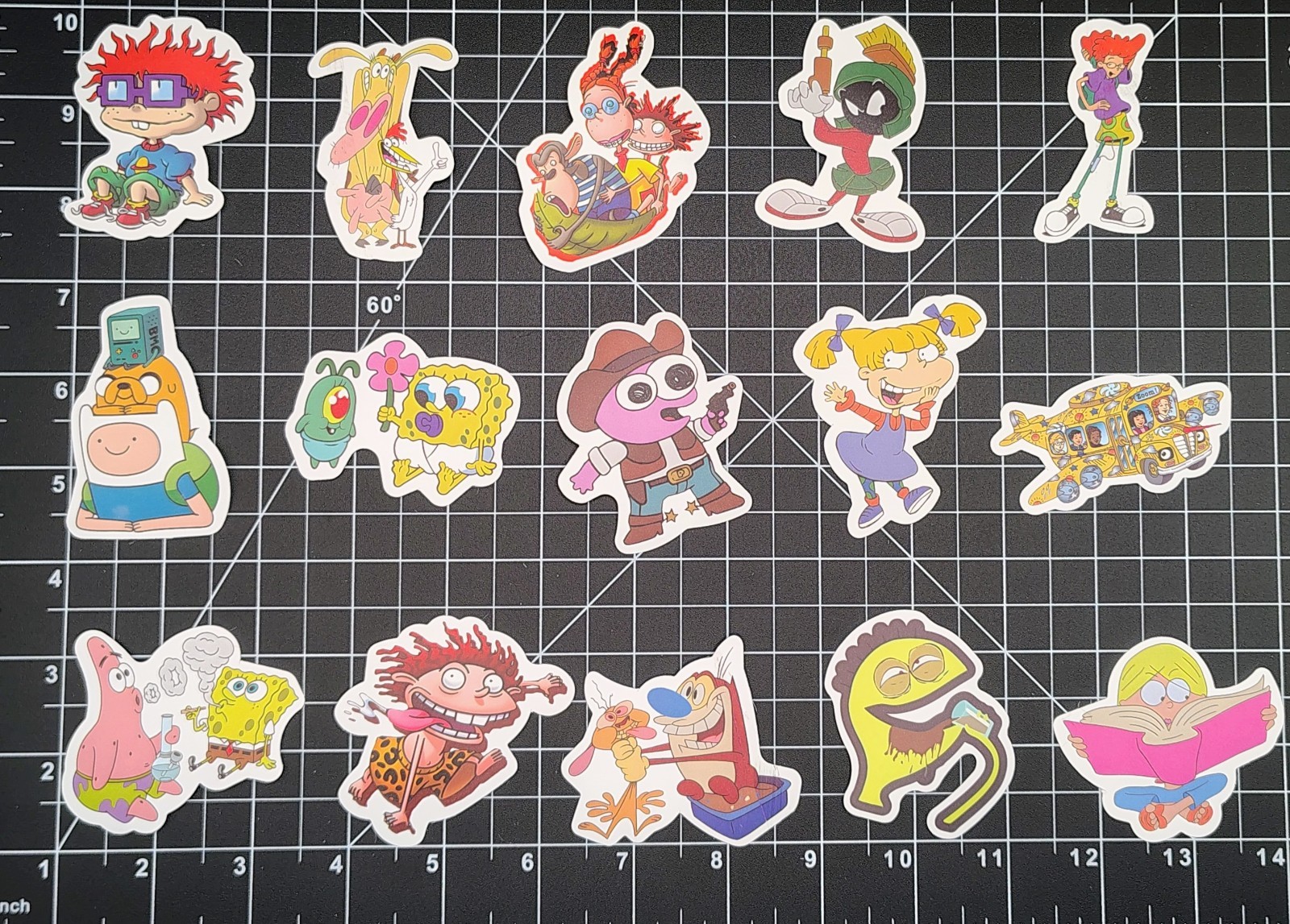 100 Pcs 90s Classic TV Cartoon Stickers Retro Y2K Decal Skateboard Laptop