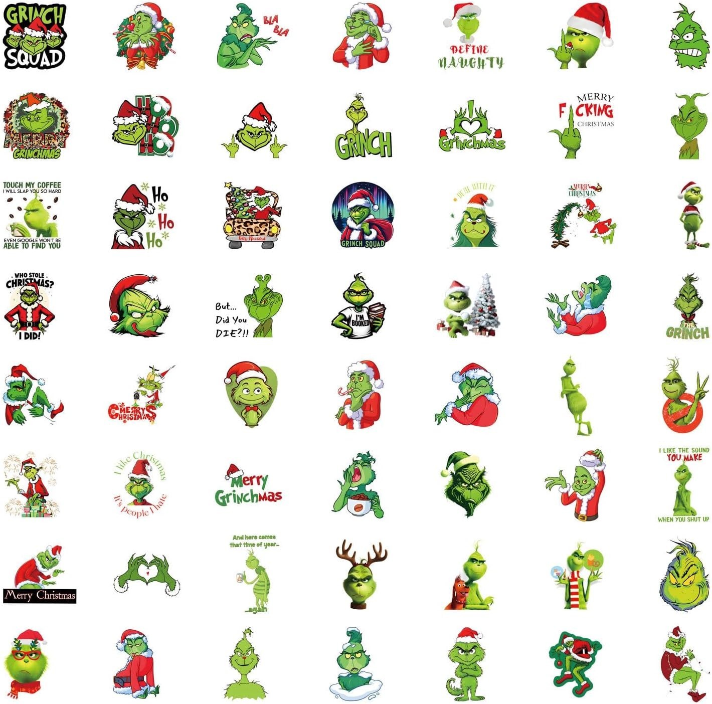 105PCS Christmas Cartoon Character Stickers Waterproof Vinyl Decals Kids