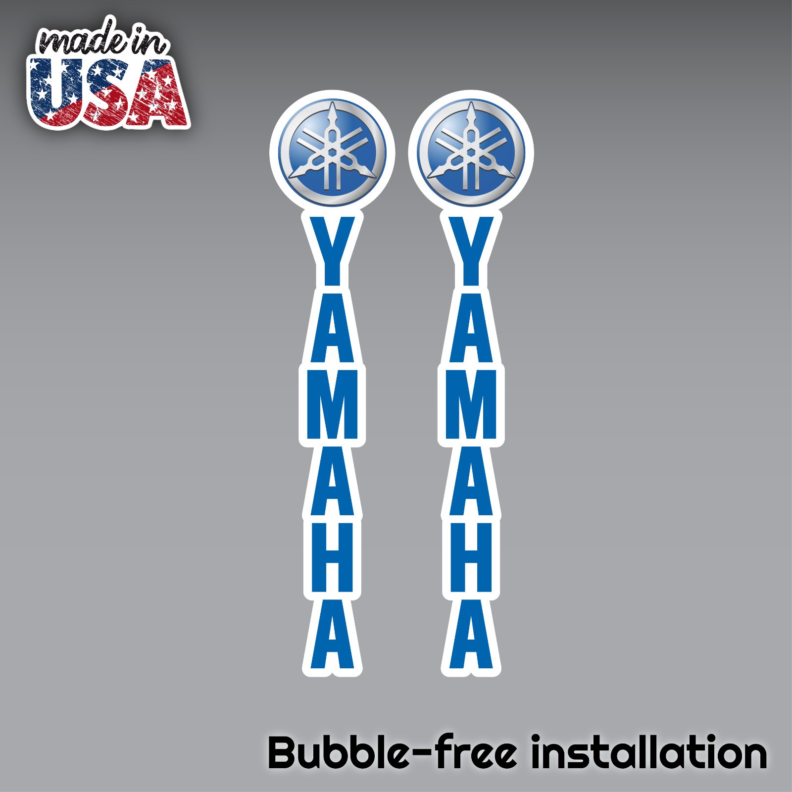 2X YAMAHA Vert DECAL STICKER USA MADE TRUCK VEHICLE FISHING BOATS MOTOR BASS CAR