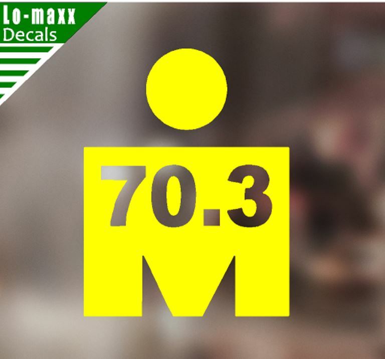 Ironman Triathlon 70.3 Endurance Multisport Race Event Die Cut Vinyl Decal