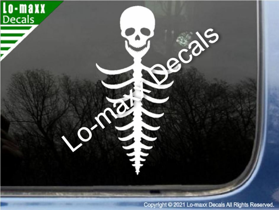 Skull And Ribs Triangle Original Custom Art High Quality Die Cut Vinyl Decal