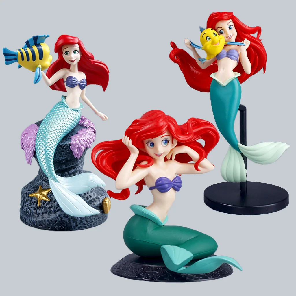 Anime Disney Little Mermaid Ariel Action Figure Toys Ariel The Princess Charm Co