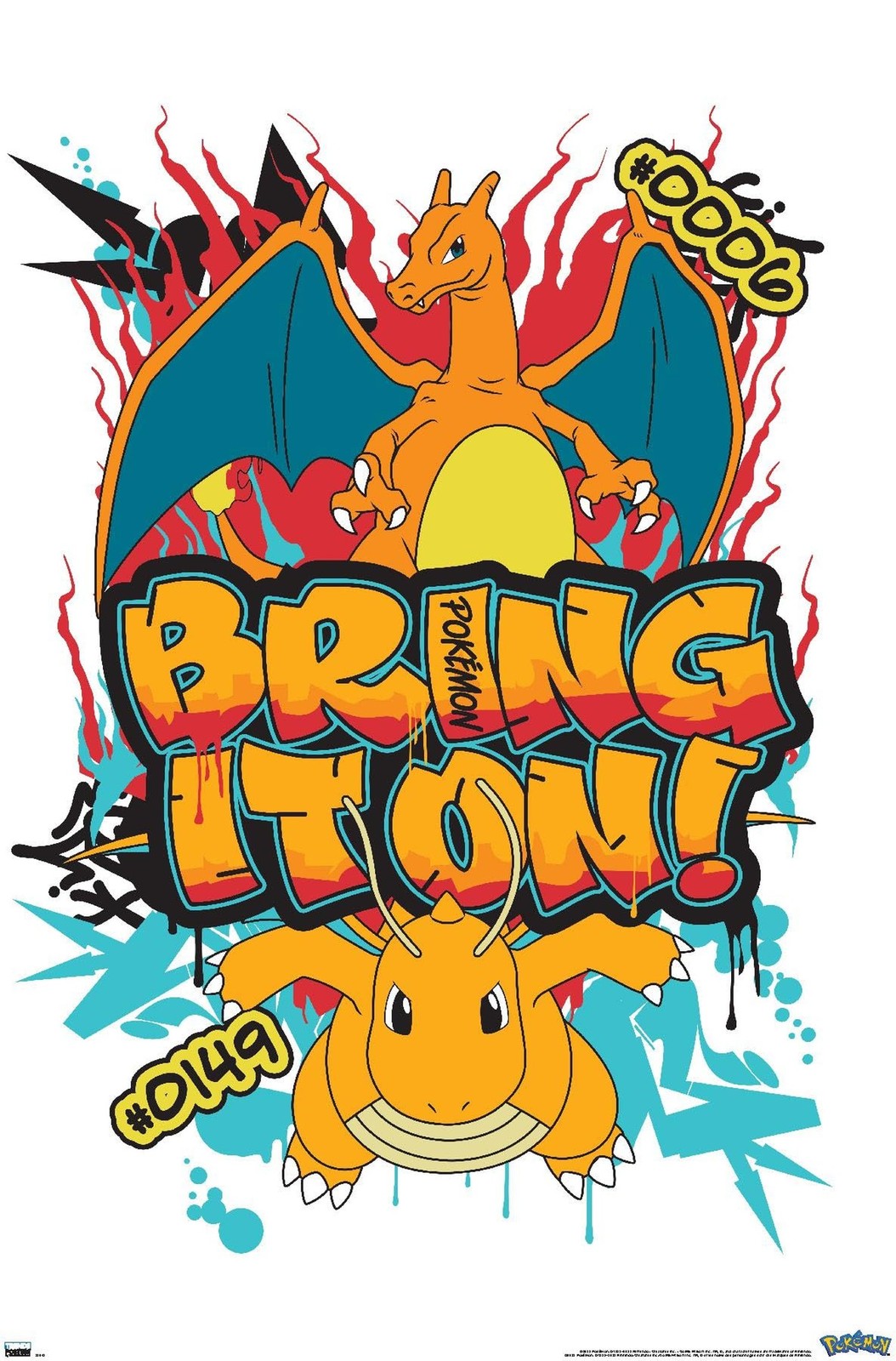 Pokémon: Graffiti – Bring It On Wall Poster, 34L" x 22.4W", Unframed Versio