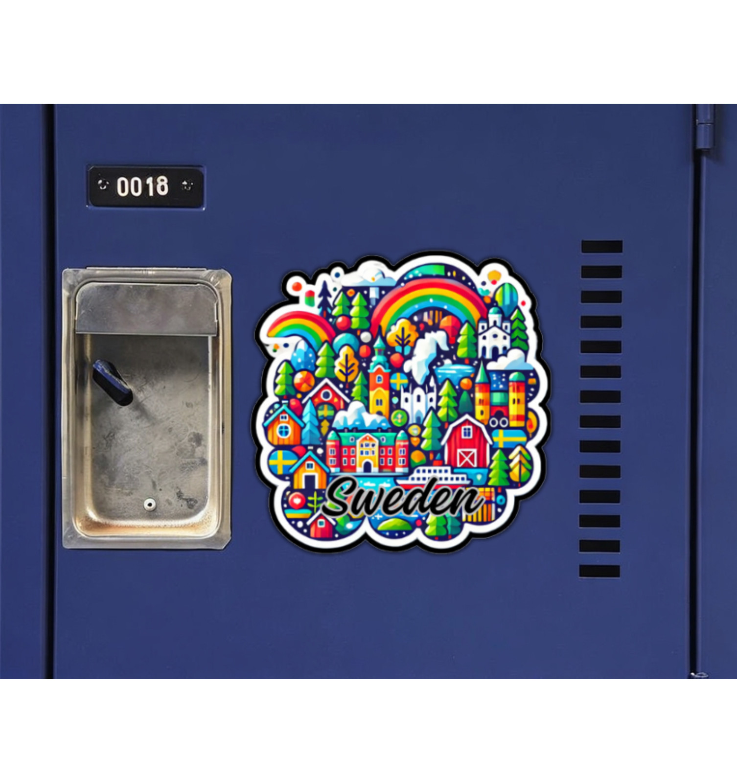 Sweden Fridge Magnet or Laptop Sticker