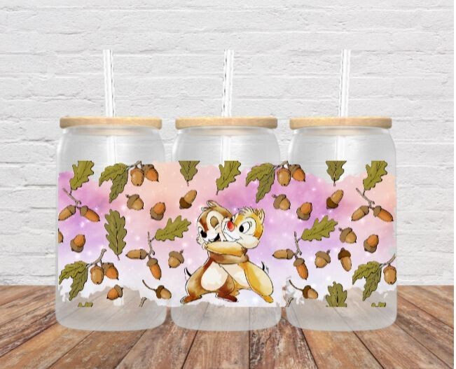 Chip and Dale Disney Sublimation 16oz Tumbler