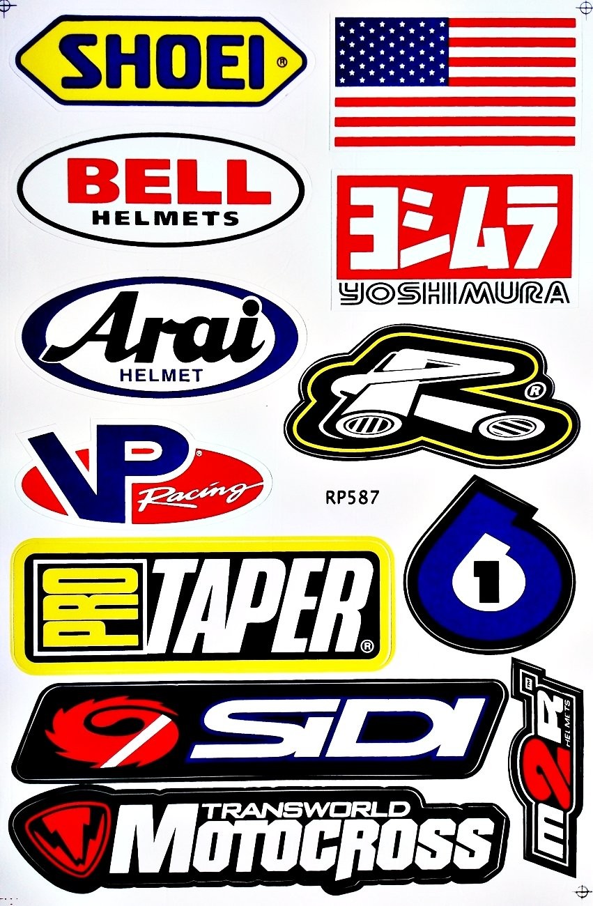 Dirt Bike Motorcycles Supercross Motocross ATV Lot 6 vinyl decals stickers D6015