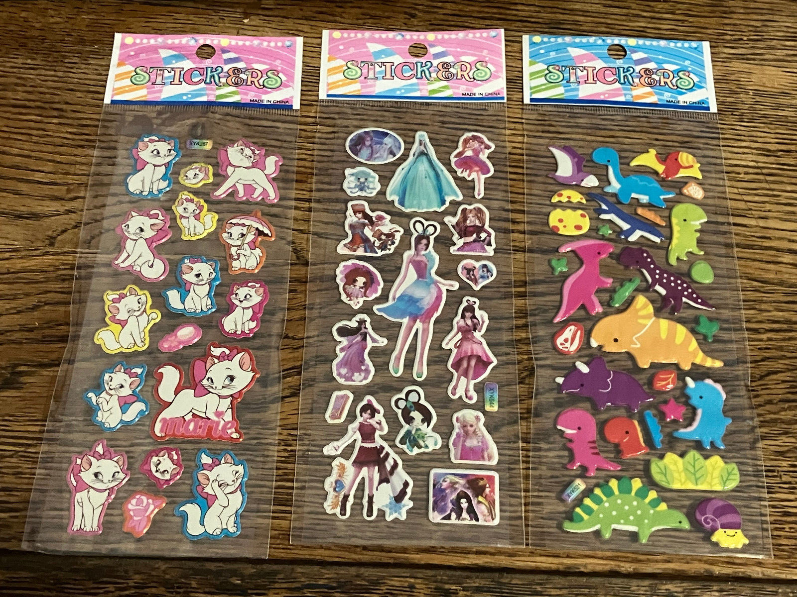 Lot Of 25 Decal Stickers SANTA CARS SUPERMAN FISH HULK SPIDERMAN MOTORCYCLE CAT