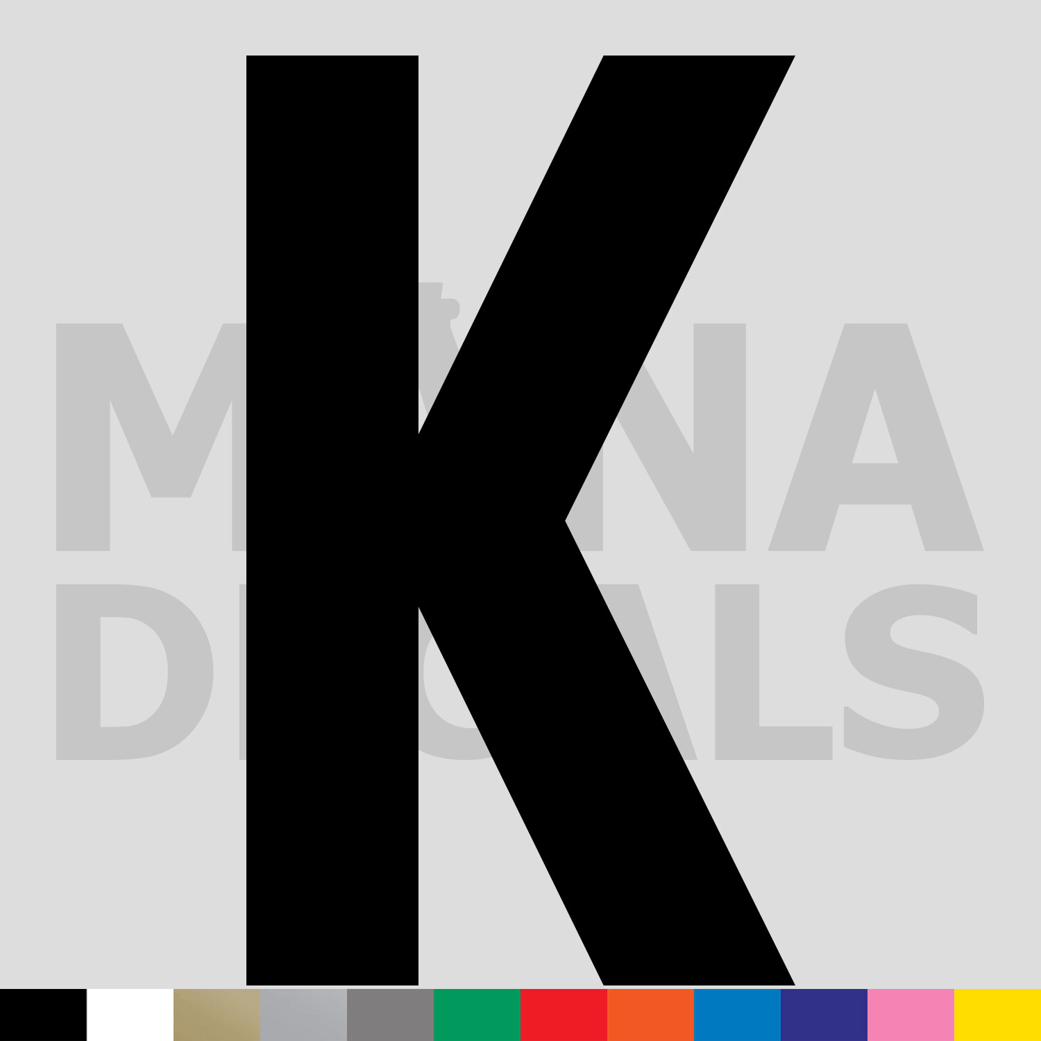 Jersey Letter K Vinyl Die Cut Decal Sticker – Sport Athlete Alphabet Text