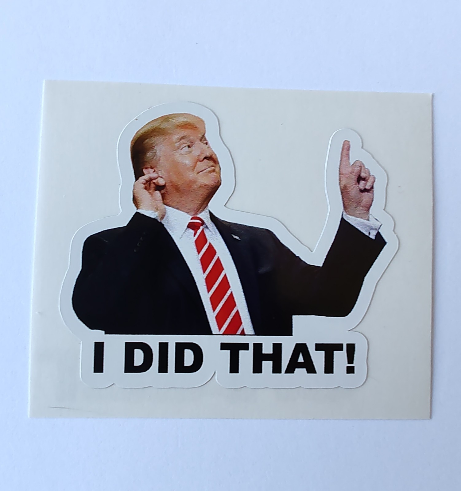 Donald J. Trump I DID THAT! Gas Pump Decal Tariff 1.5"-2"❤️🤍💙1 Each of 3 Poses
