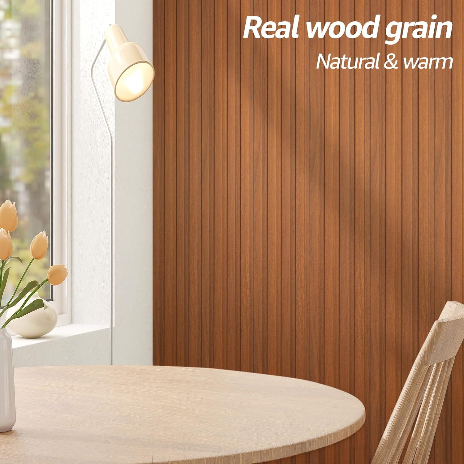 Art3D WPC Slat Wall Panels, 8-Pack 108 X 6 Inch 3D Wall Accents for Interior Wal