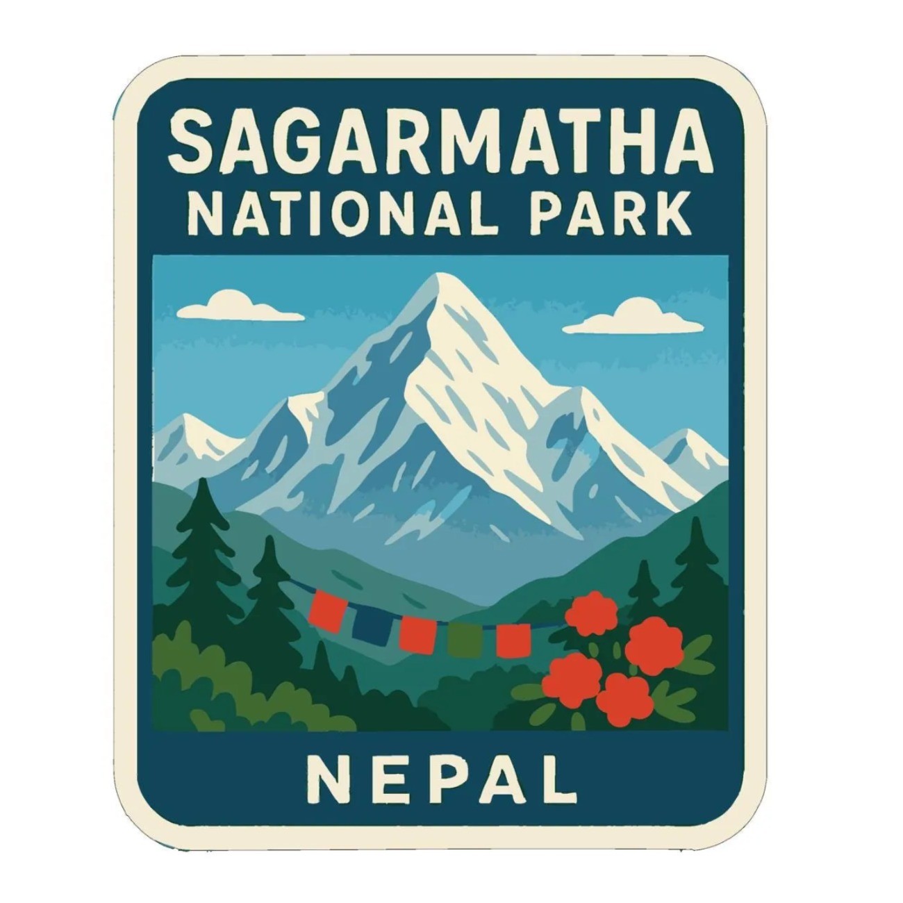 Sagarmatha Nepal Iron On Heat Transfer Vinyl HTV Die-Cut World National Parks