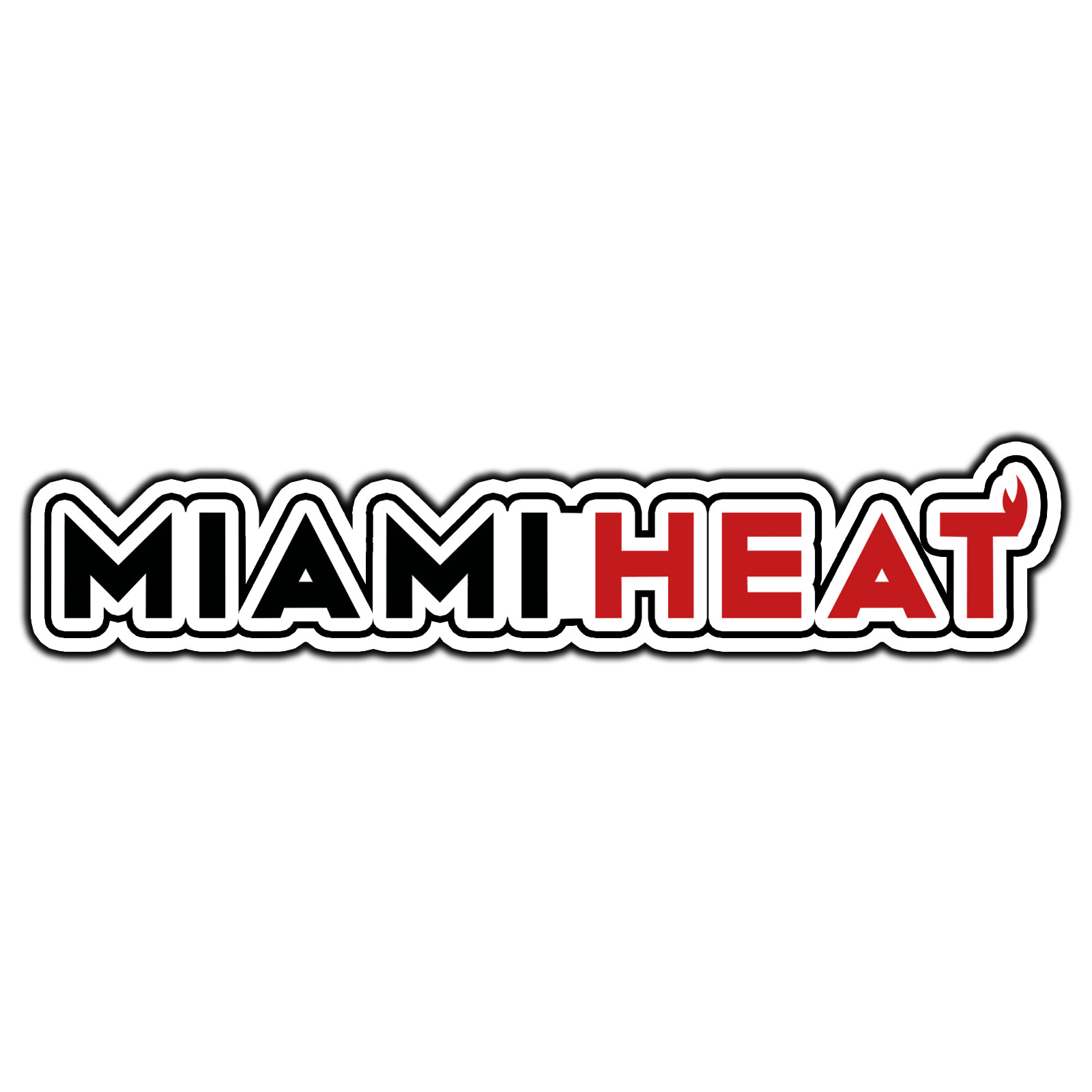 Miami Heat Script Logo #18 Basketball Fan Sticker Waterproof Vinyl Decal Die-Cut
