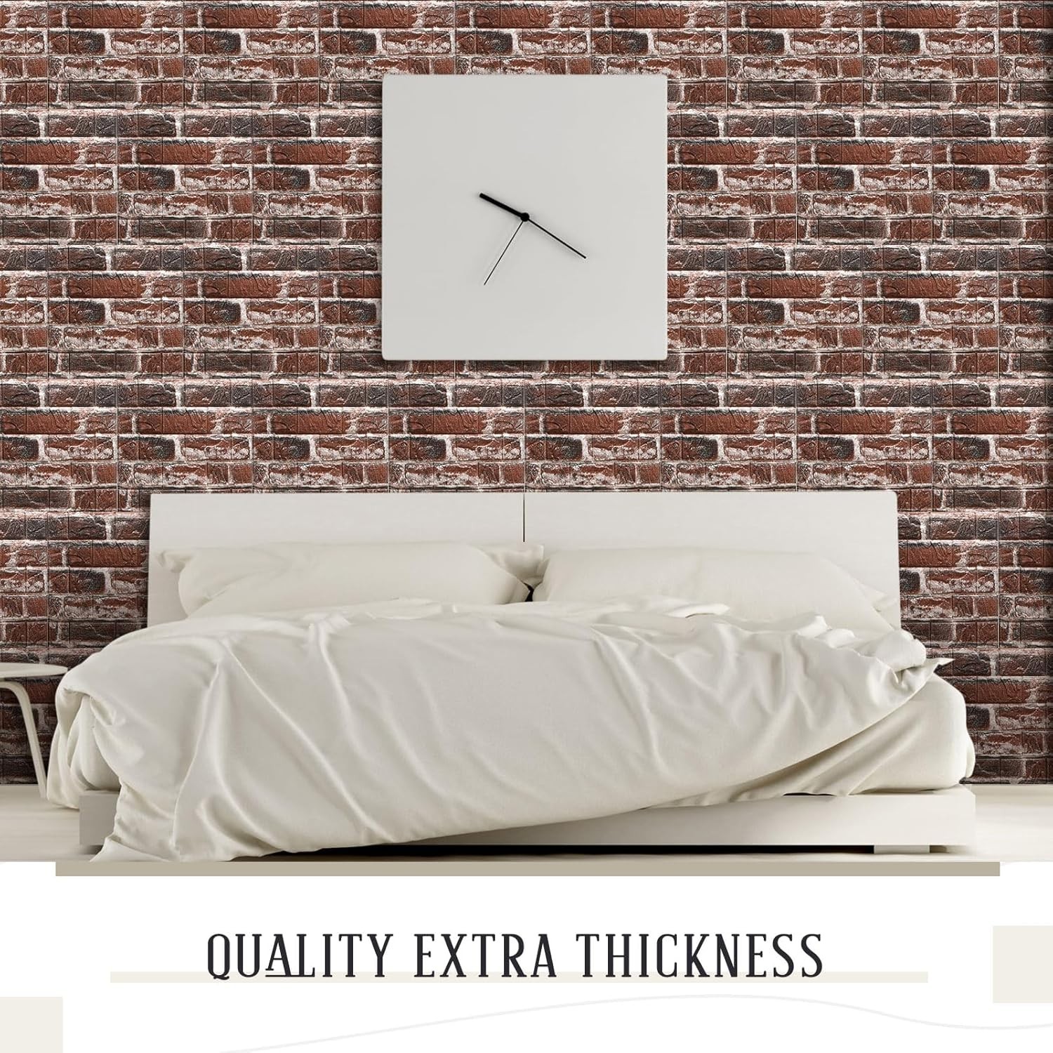Red Brick Peel and Stick Wallpaper, 30 Panels for Easy Home Decoration
